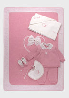 Set Nascita Cotone Rosa TAORMINA01 corredino e abbigliamento neonato | NANU' BABY