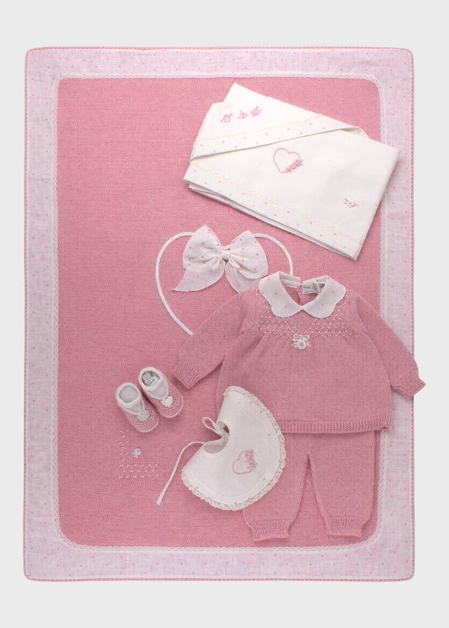 Set Nascita Cotone Rosa TAORMINA01 corredino e abbigliamento neonato | NANU' BABY