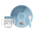 Set pappa Baby 3 pezzi (piatto con divisori, bicchiere e cucchiaio) Blu 108040565408 corredino e abbigliamento neonato | NANU' BABY