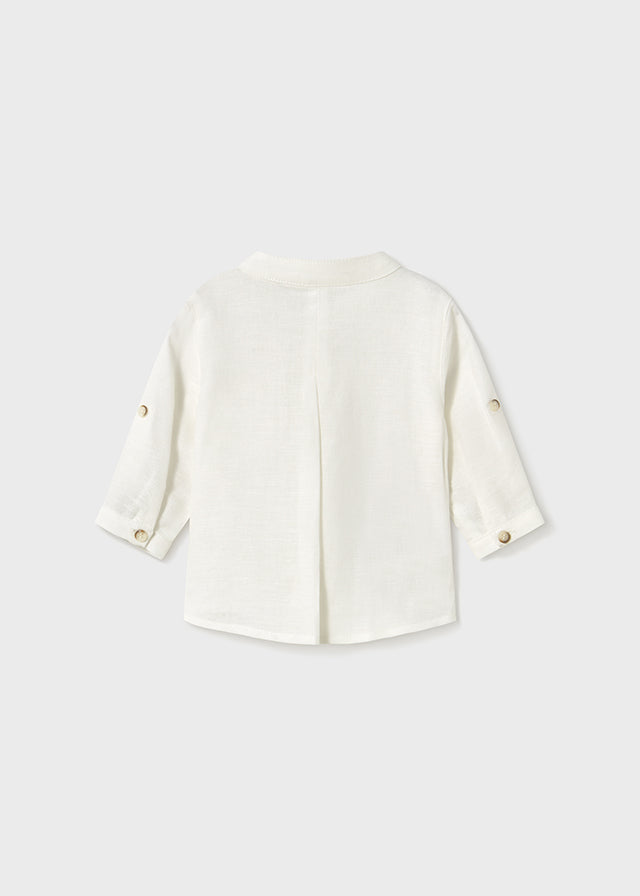 Camicia Cotone Lino Panna MAYORAL 1103/P