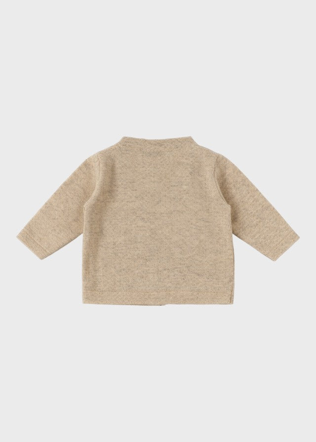 Beige Cross-over Knit Cardigan ECA007I/B