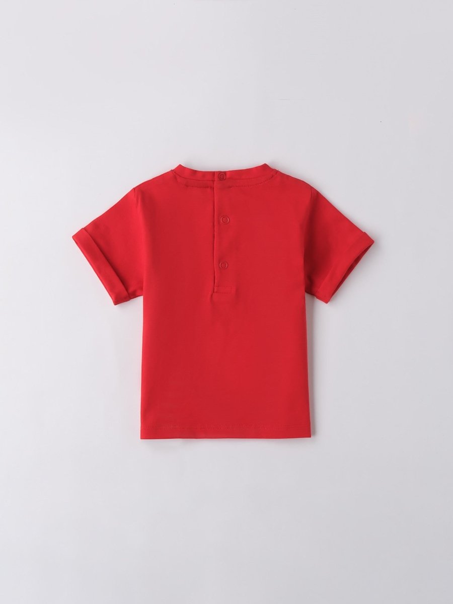 T-Shirt Cotone Girocollo Rosso 3B613/2251 corredino e abbigliamento neonato | NANU' BABY