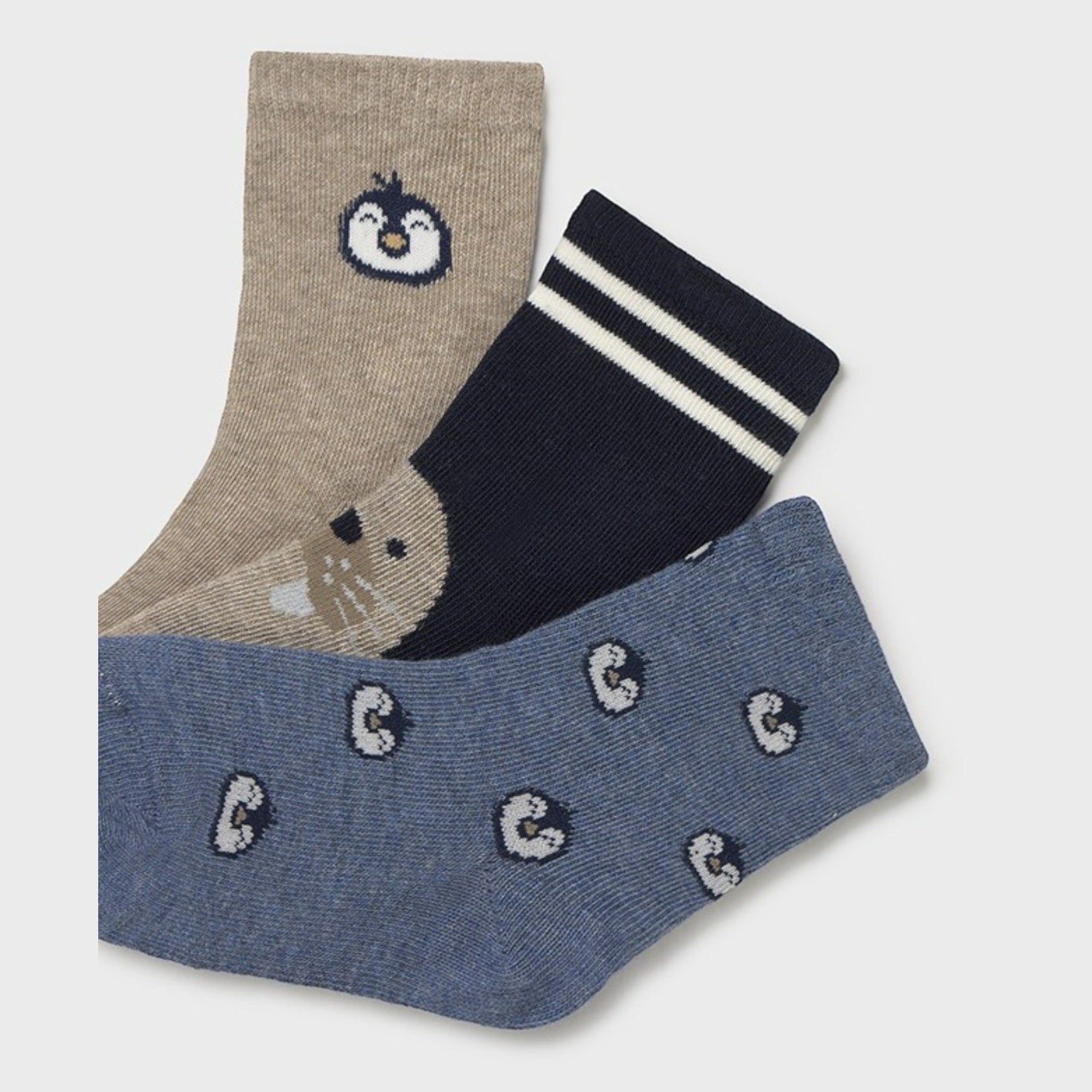 Set 3 calzini fantasia  Blu 10008/51 -  NANU' BABY