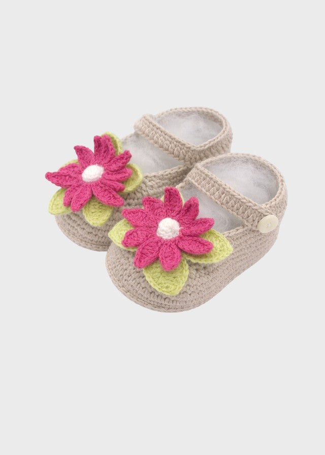 Taupe Daisy Ballerinas with Appliques ZULEYA/SC-T