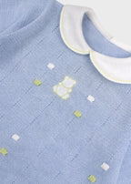 Long Peanut Polka Dot Romper Sky Blue EK5610