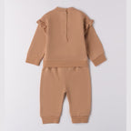 Tuta Jogging Due Pezzi Bimba Beige 3F776/945 corredino e abbigliamento neonato | NANU' BABY