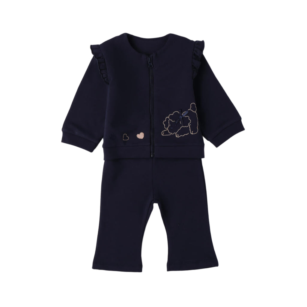 Two-Piece Cotton Stretch Fleece Baby Suit 3F773/3854
