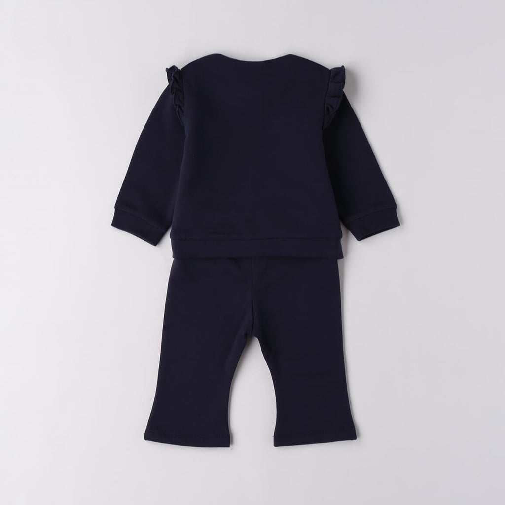 Two-Piece Cotton Stretch Fleece Baby Suit 3F773/3854