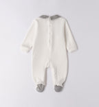 White Baby Interlock Chenille Footed Pajamas 3F646/112