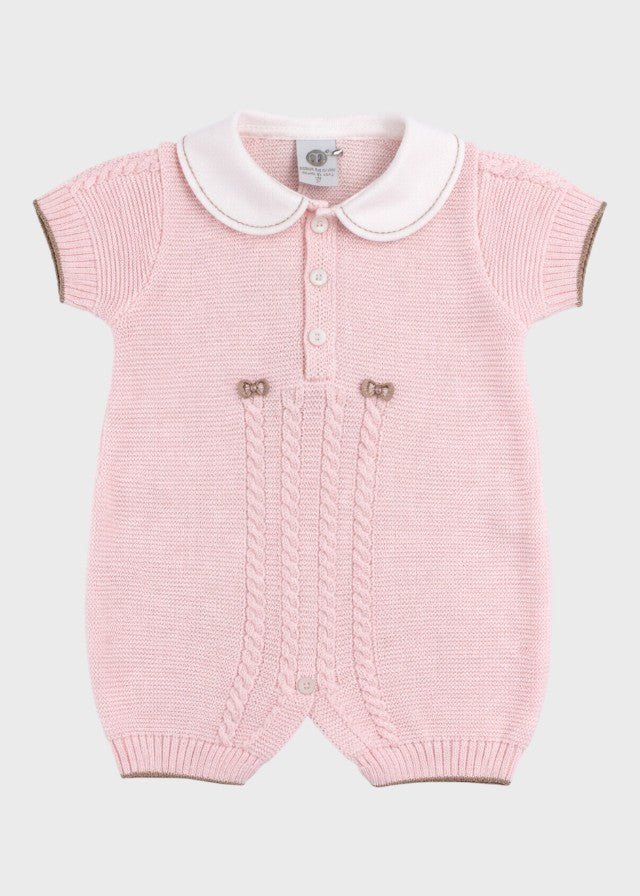 Tutina Corta Cuoricini Rosa EK6315/R corredino e abbigliamento neonato | NANU' BABY