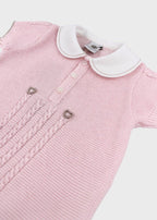Tutina Corta Cuoricini Rosa EK6315/R corredino e abbigliamento neonato | NANU' BABY