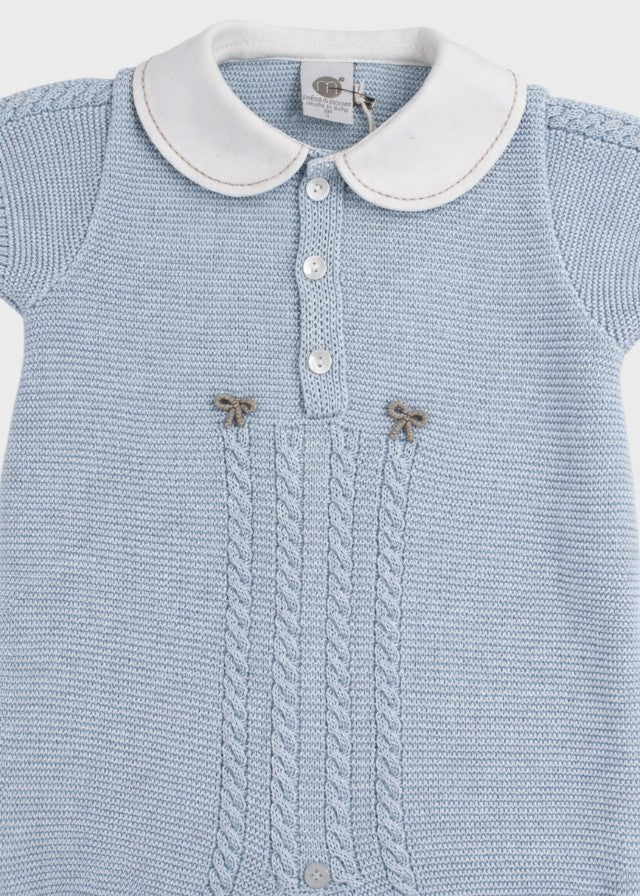 Tutina Corta Fiocchetti Cielo EK6315/C corredino e abbigliamento neonato | NANU' BABY