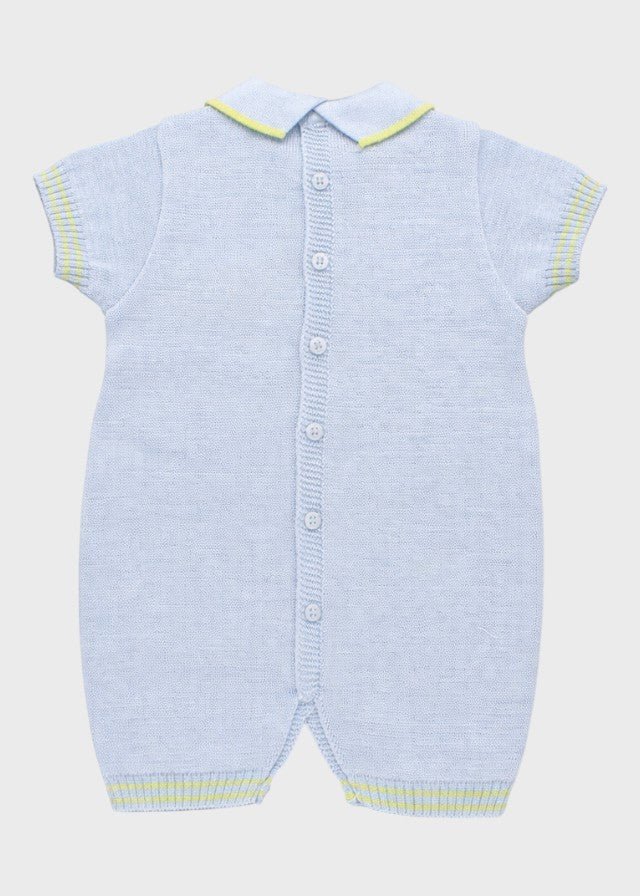 Tutina Corta Pois Nocciolina Cielo EK5615 corredino e abbigliamento neonato | NANU' BABY