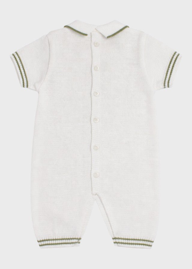 Tutina Corta Pois Nocciolina Verde EK5615V corredino e abbigliamento neonato | NANU' BABY