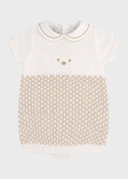 Tutina Corta Teddy Avorio EK5722/A corredino e abbigliamento neonato | NANU' BABY