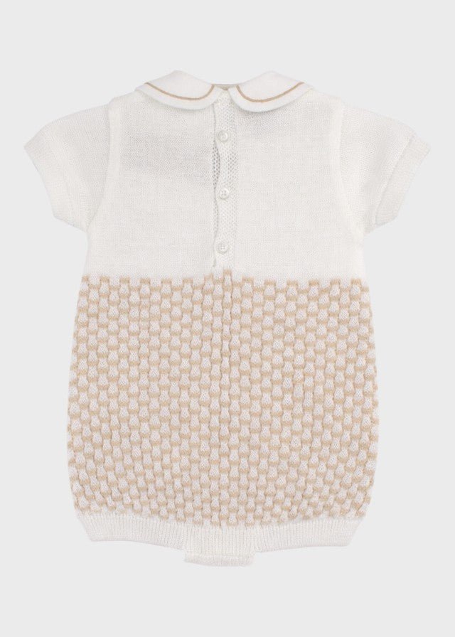 Tutina Corta Teddy Avorio EK5722/A corredino e abbigliamento neonato | NANU' BABY