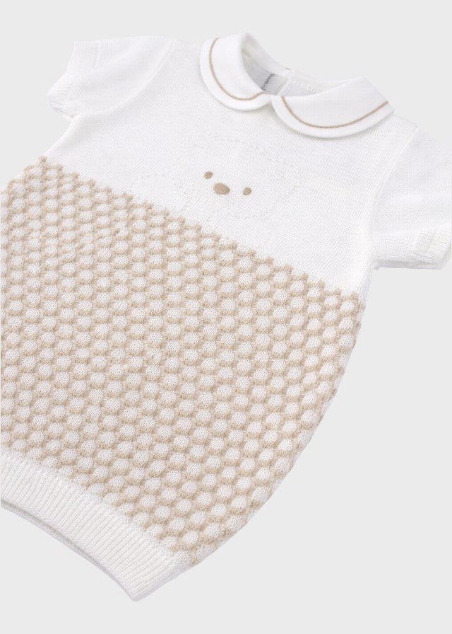 Tutina Corta Teddy Avorio EK5722/A corredino e abbigliamento neonato | NANU' BABY