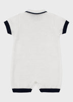 Tutina Corta Teddy Blu EK6015 corredino e abbigliamento neonato | NANU' BABY