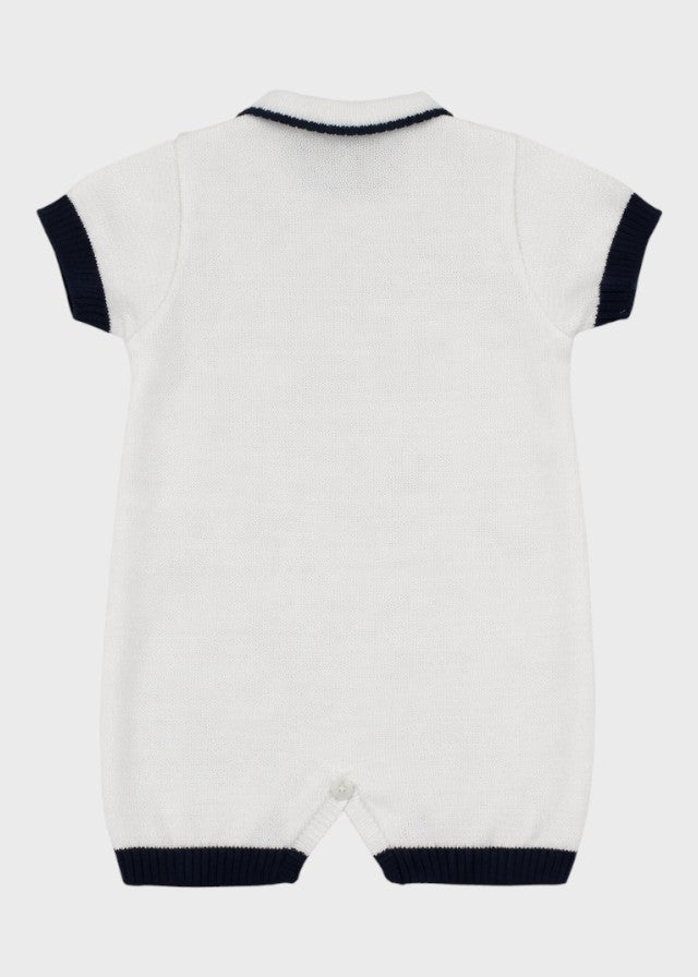 Tutina Corta Teddy Blu EK6015 corredino e abbigliamento neonato | NANU' BABY