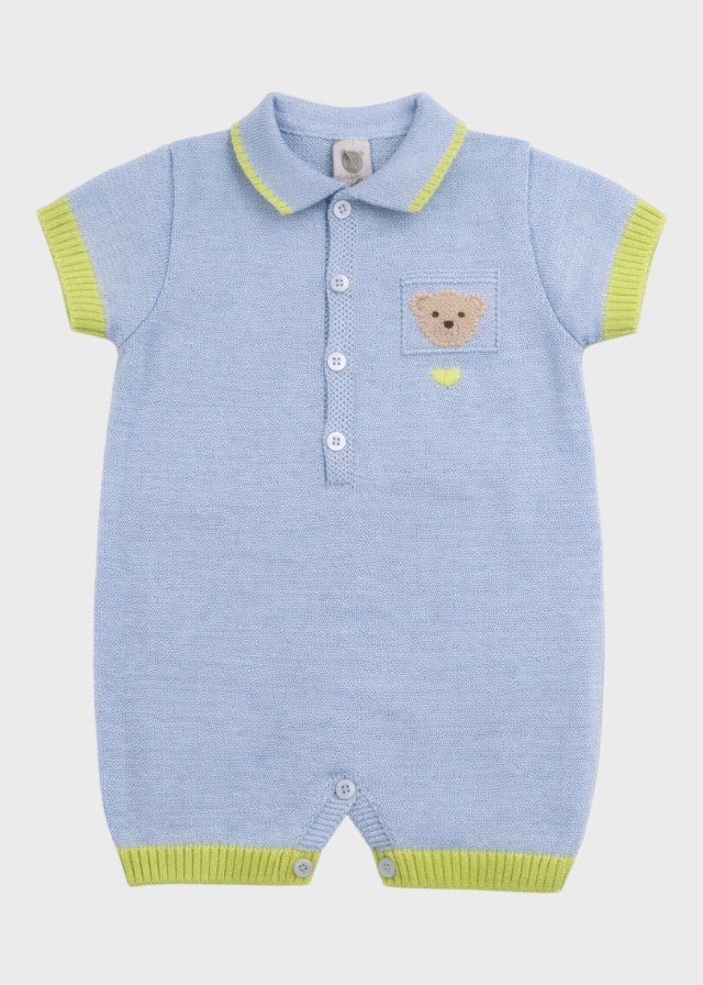 Tutina Corta Teddy Cielo EK6015/C corredino e abbigliamento neonato | NANU' BABY