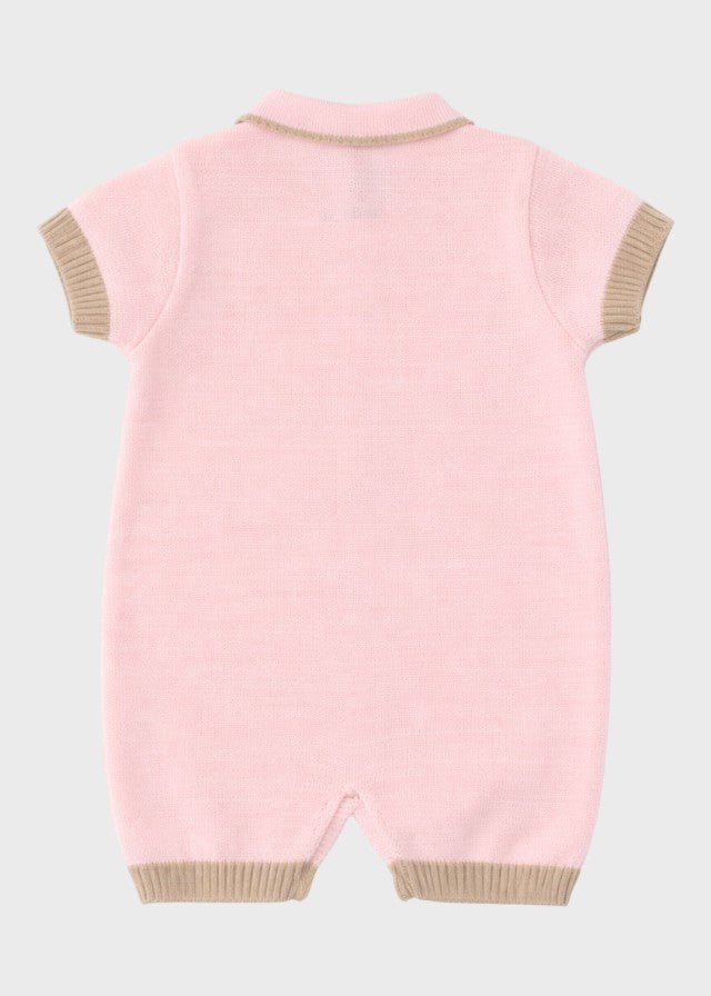 Tutina Corta Teddy Rosa EK6015/R corredino e abbigliamento neonato | NANU' BABY