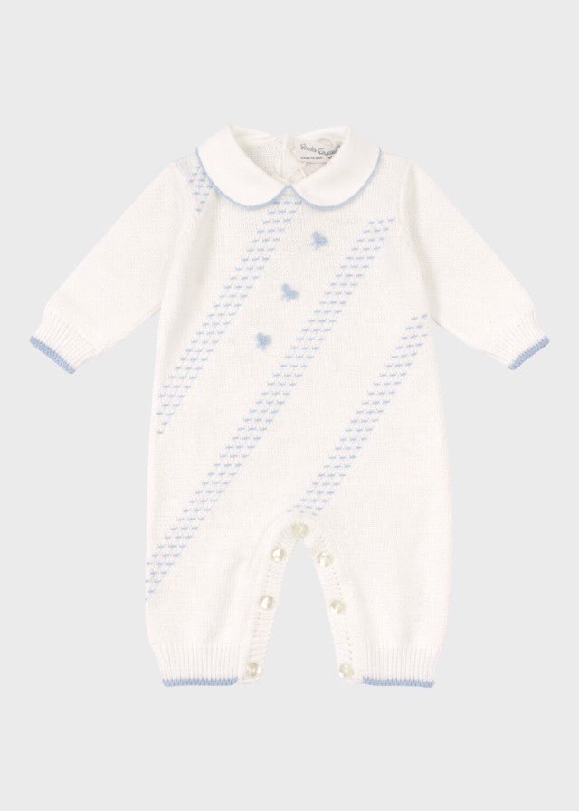 Tutina Cotone Fiocchetti Cielo ENEA/TU corredino e abbigliamento neonato | NANU' BABY