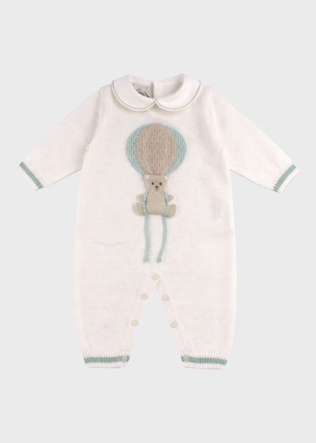 Tutina Cotone Mongolfiera Verde EK5010V corredino e abbigliamento neonato | NANU' BABY