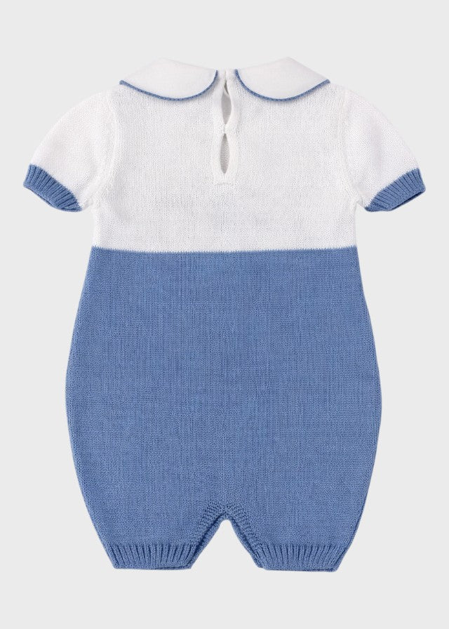 Tutina Cotone Nodini Azzurro 365 corredino e abbigliamento neonato | NANU' BABY