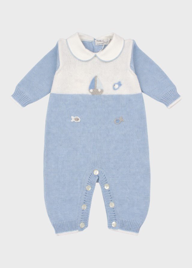 Tutina Cotone Ricami Mare DORY/TU corredino e abbigliamento neonato | NANU' BABY