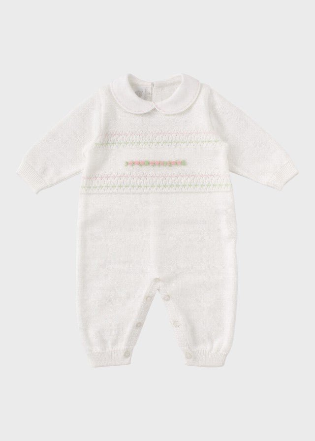 Tutina Cotone Rosa Pesco EK1310 corredino e abbigliamento neonato | NANU' BABY