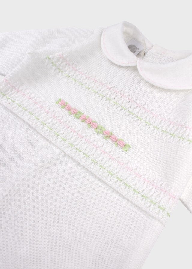 Tutina Cotone Rosa Pesco EK1310 corredino e abbigliamento neonato | NANU' BABY