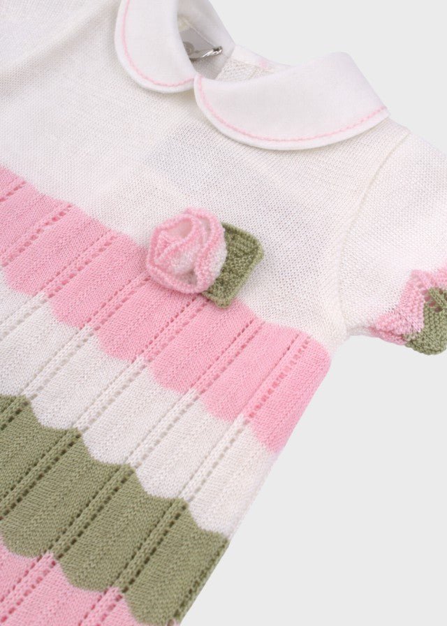 Tutina Cotone Rosa Pesco EK1815 corredino e abbigliamento neonato | NANU' BABY