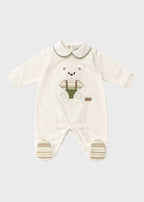 Tutina Jersey Teddy Verde EK6414/V corredino e abbigliamento neonato | NANU' BABY