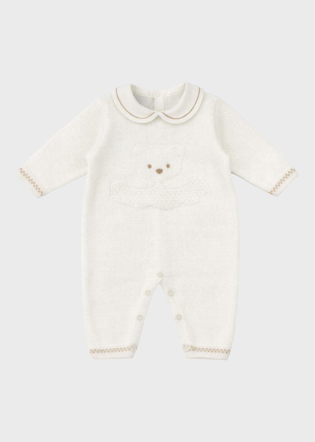 Tutina Lunga Teddy Avorio EK5710/A corredino e abbigliamento neonato | NANU' BABY