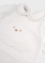 Tutina Lunga Teddy Avorio EK5710/A corredino e abbigliamento neonato | NANU' BABY