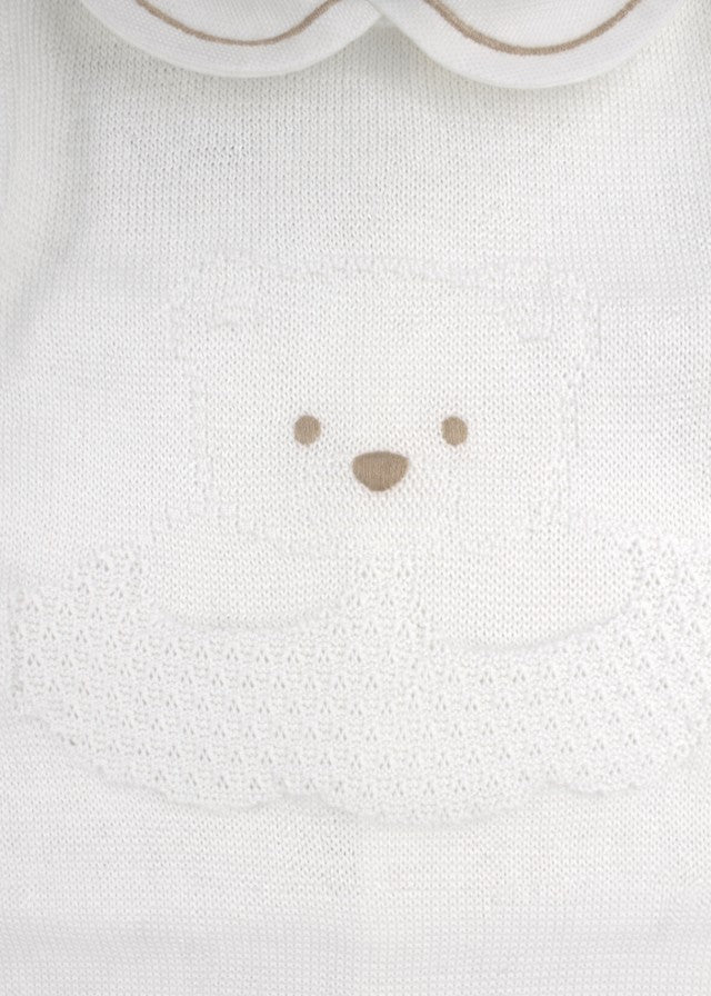 Tutina Lunga Teddy Avorio EK5710/A corredino e abbigliamento neonato | NANU' BABY