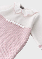 Tutina Margherite Lino Rosa EK2410/R corredino e abbigliamento neonato | NANU' BABY