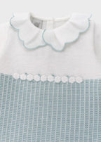 Tutina Margherite Lino Verde EK2410/V corredino e abbigliamento neonato | NANU' BABY