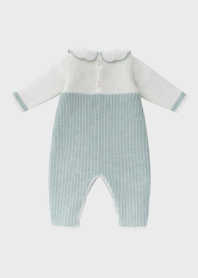Tutina Margherite Lino Verde EK2410/V corredino e abbigliamento neonato | NANU' BABY
