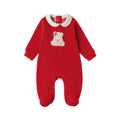 Tutina Natalizia Ciniglia Con Piede Neonata Rosso 3F769/2253 corredino e abbigliamento neonato | NANU' BABY