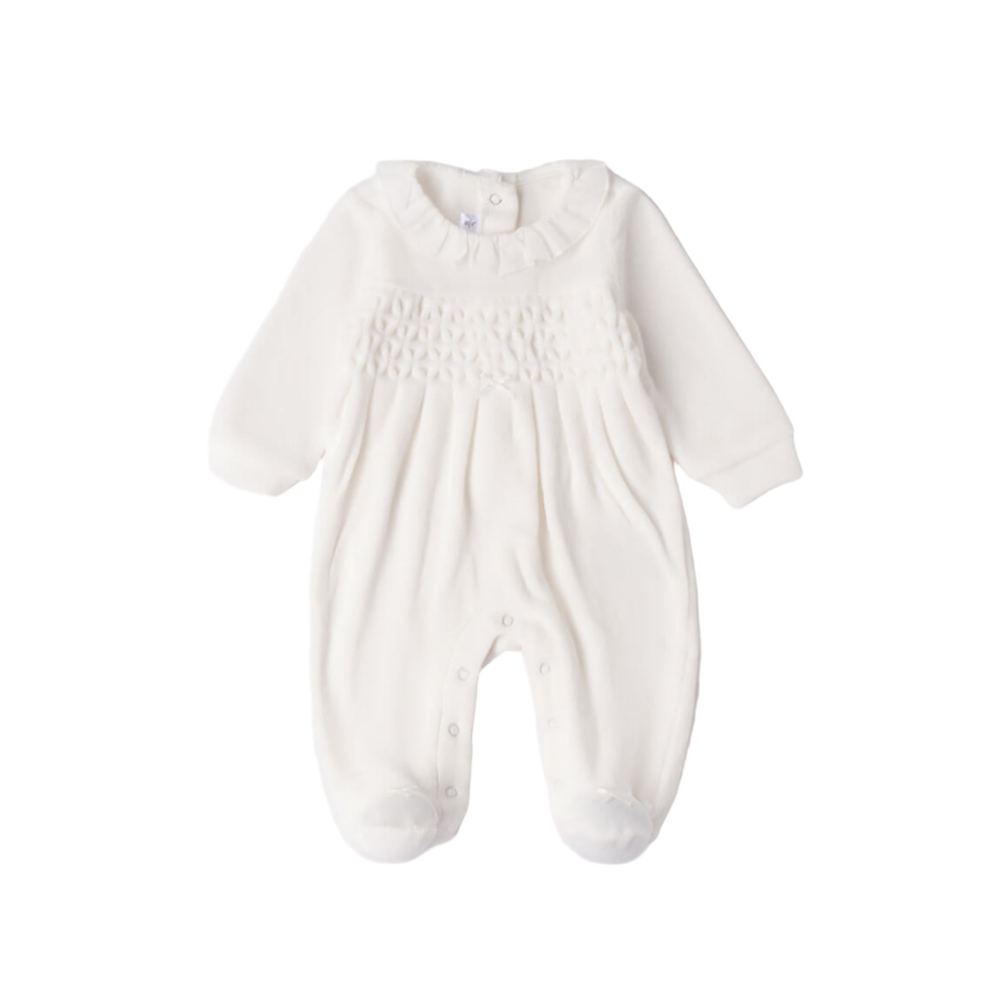 Baby Girl's Chenille Footed Pajamas, White, 3F754/112