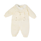 Tutina Neonata Lana Vergine 100% Vaniglia Tortora IN2410/V corredino e abbigliamento neonato | NANU' BABY