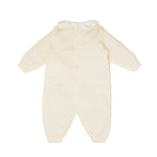 Tutina Neonata Lana Vergine 100% Vaniglia Tortora IN2410/V corredino e abbigliamento neonato | NANU' BABY