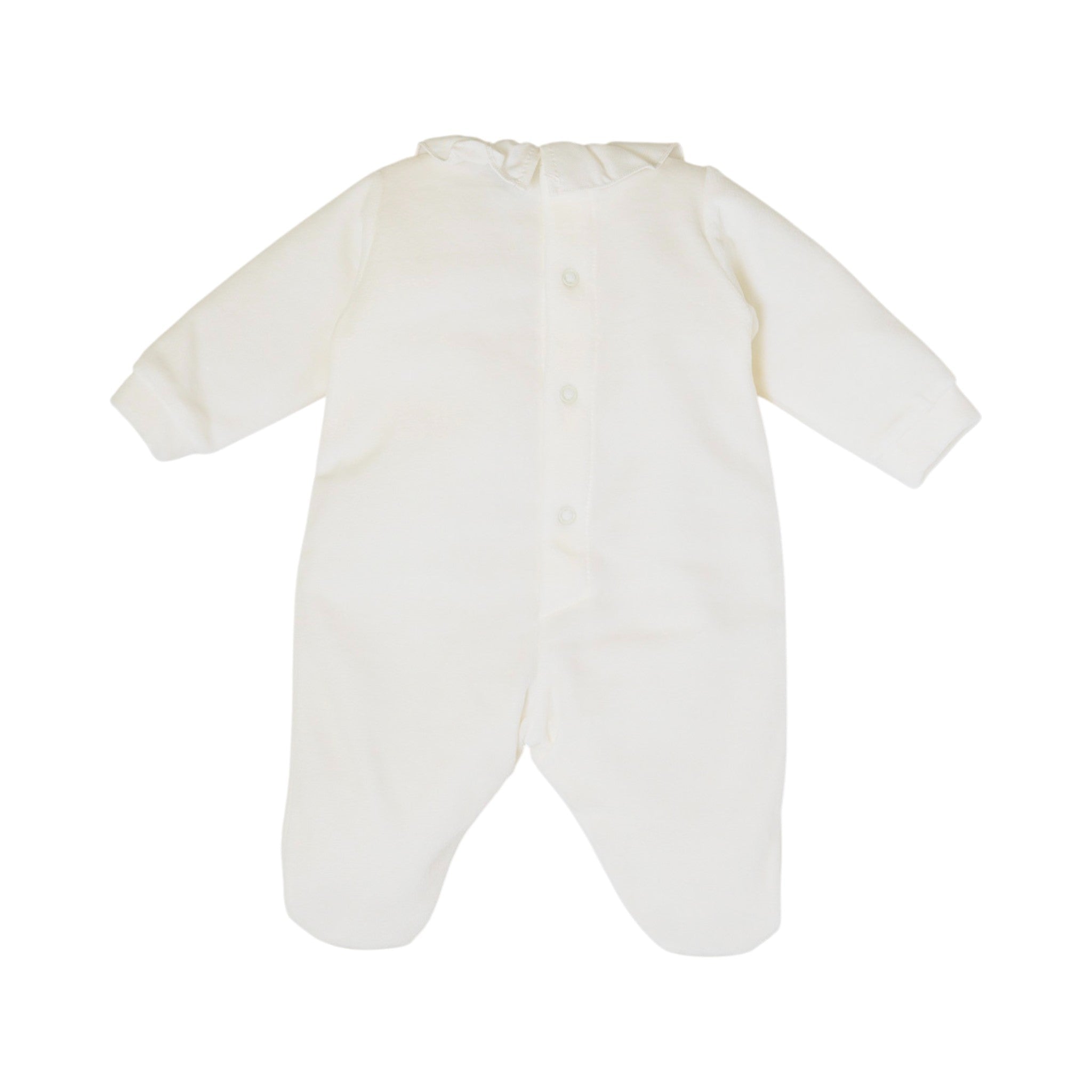 Tutina Neonata Lana Vergine 100% Vaniglia Tortora IN2414/V corredino e abbigliamento neonato | NANU' BABY