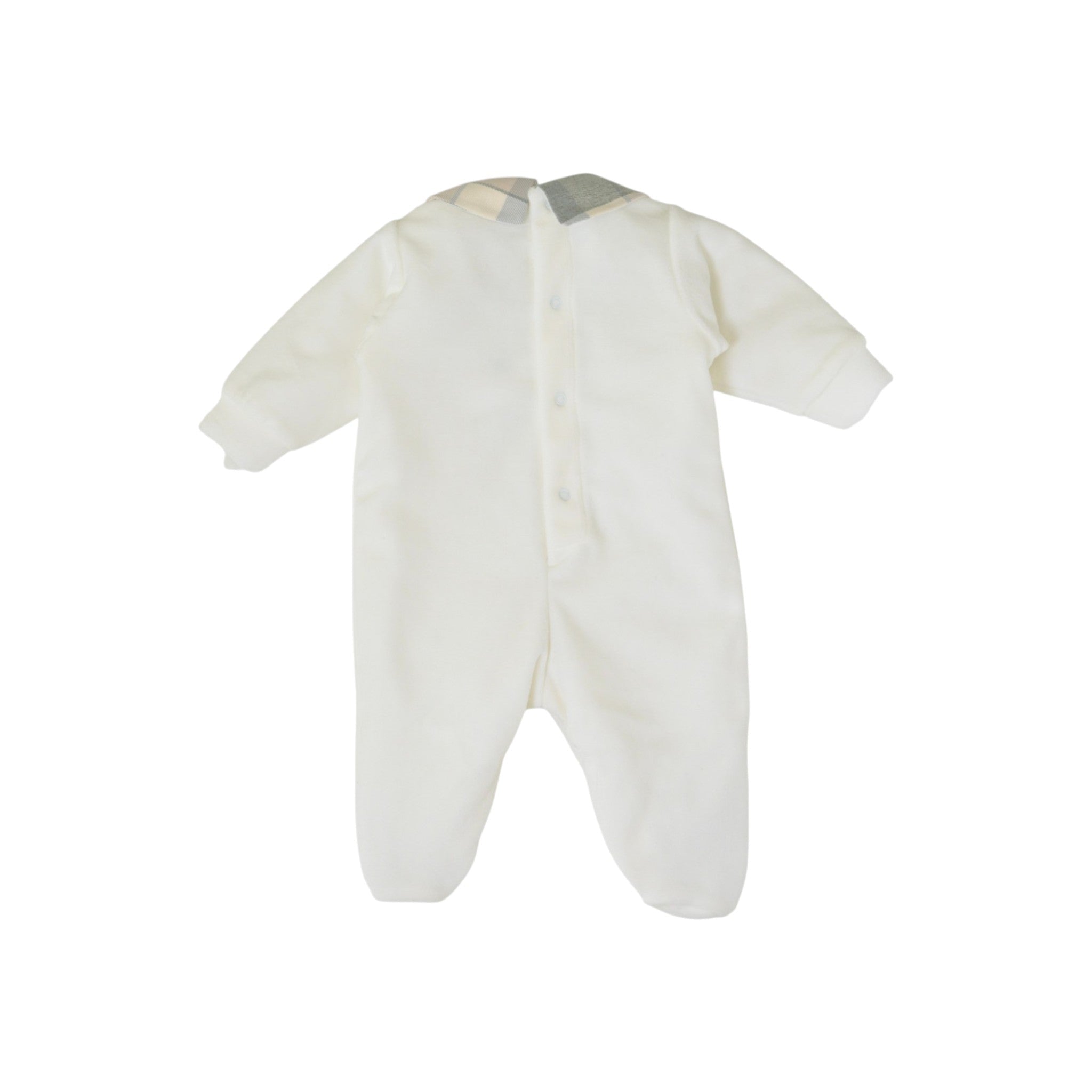 Tutina Neonato Ciniglia Bianco SARTORIA DEI PICCOLI (cod. LTB1112) corredino e abbigliamento neonato | NANU' BABY