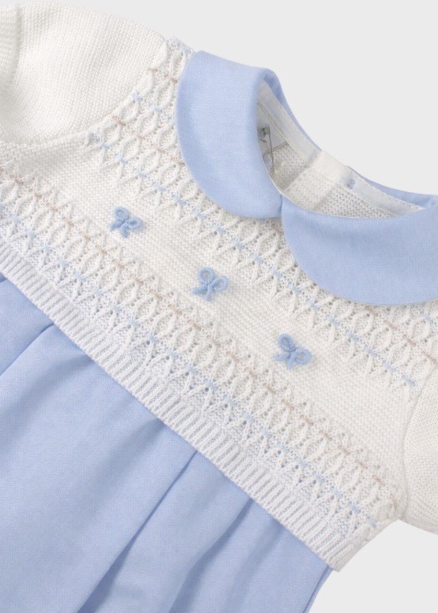 Tutina Pagliacetto Punto Smock EK6521/C corredino e abbigliamento neonato | NANU' BABY