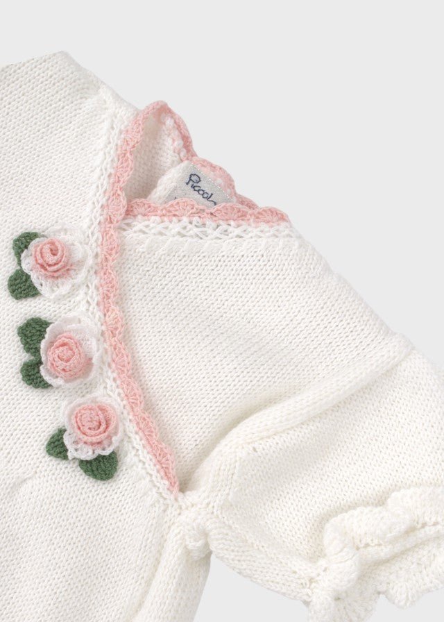 Tutina Pagliacetto Rose Bianco DELIZIA/TP corredino e abbigliamento neonato | NANU' BABY