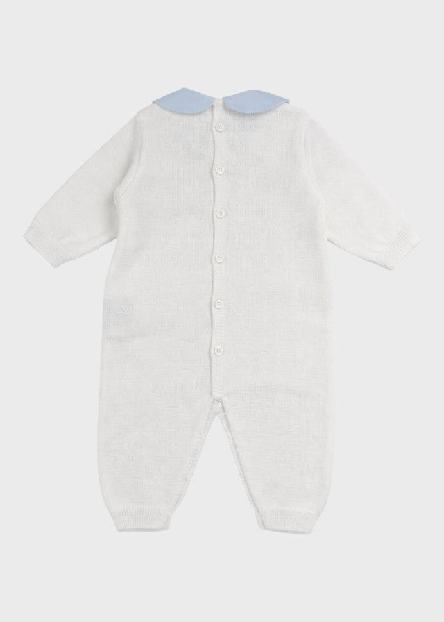 Tutina Punto Smock Fiocchetti EK6510/C corredino e abbigliamento neonato | NANU' BABY