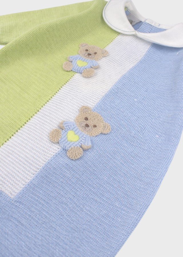 Tutina Teddy Ricamato Cielo EK6010/C corredino e abbigliamento neonato | NANU' BABY