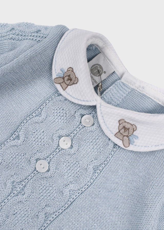 Tutina Tramatura Trecce Cielo EK6710/C corredino e abbigliamento neonato | NANU' BABY